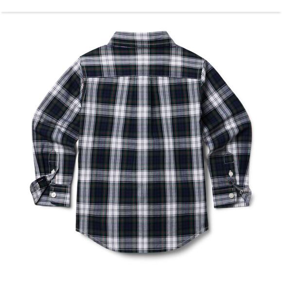 Janie and Jack Boys The Tartan Poplin Shirt” Plaid Button Up. Size 2. NWT - Picture 2 of 5